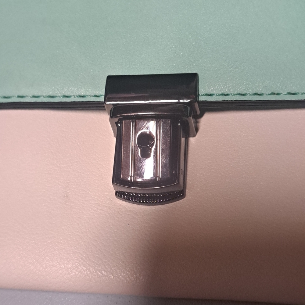 Isabelle Koolee Mint and Cream Wristlet Clutch - Picture 3 of 7